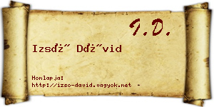 Izsó Dávid névjegykártya